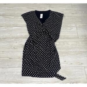 NEW WITH TAGS Ann Taylor Women's Navy Blue & Beige Geometric Dress SIZE 14 $108